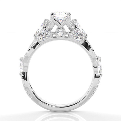 Krappenbesetzter Diamant-Verlobungsring