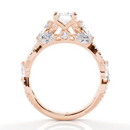 Krappenbesetzter Diamant-Verlobungsring