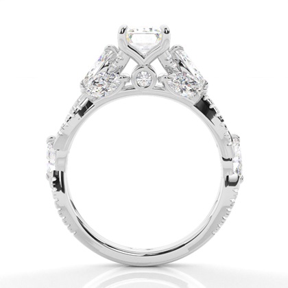 Krappenbesetzter Diamant-Verlobungsring