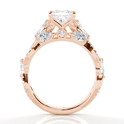 Krappenbesetzter Diamant-Verlobungsring