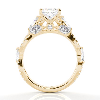 Krappenbesetzter Diamant-Verlobungsring