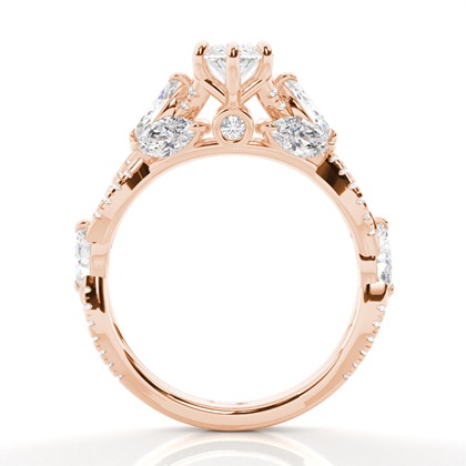 Krappenbesetzter Diamant-Verlobungsring