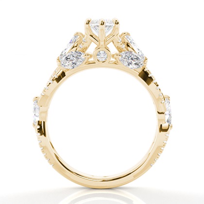 Krappenbesetzter Diamant-Verlobungsring