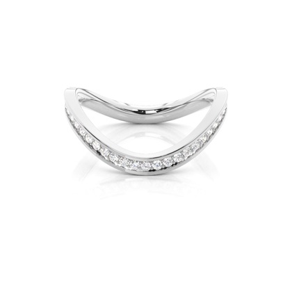 Runde Diamant-Ehering in Mikro-Krappenfassung
