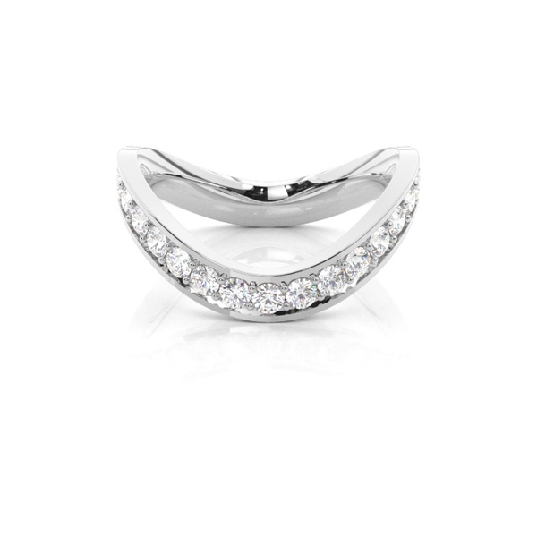 Runde Diamant-Ehering in Mikro-Krappenfassung
