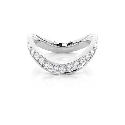 Runde Diamant-Ehering in Mikro-Krappenfassung