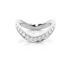 Runde Diamant-Ehering in Mikro-Krappenfassung