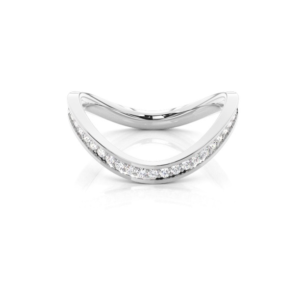 Runde Diamant-Ehering in Mikro-Krappenfassung