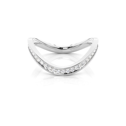 Runde Diamant-Ehering in Mikro-Krappenfassung