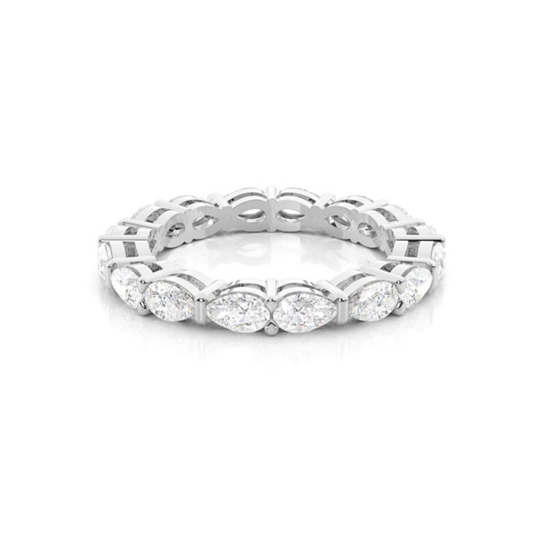 Prong Setting Pear Diamond Womens Wedding Ring