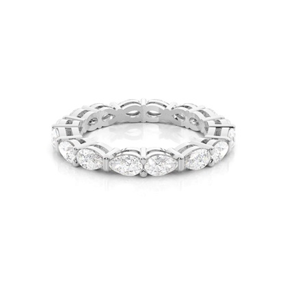 Prong Setting Pear Diamond Womens Wedding Ring