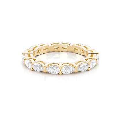 Prong Setting Pear Diamond Womens Wedding Ring