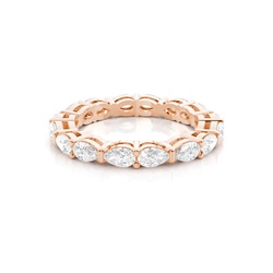 Prong Setting Pear Diamond Womens Wedding Ring