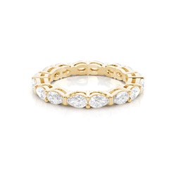 Prong Setting Pear Diamond Womens Wedding Ring