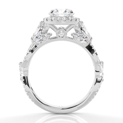 Krappenbesetzter Diamant-Verlobungsring