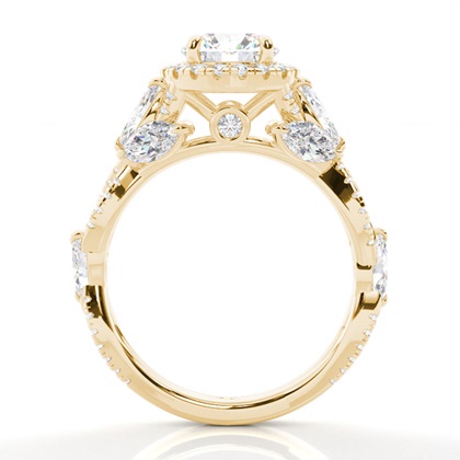 Krappenbesetzter Diamant-Verlobungsring