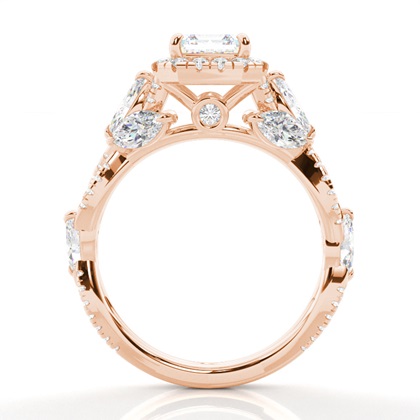 Krappenbesetzter Diamant-Verlobungsring