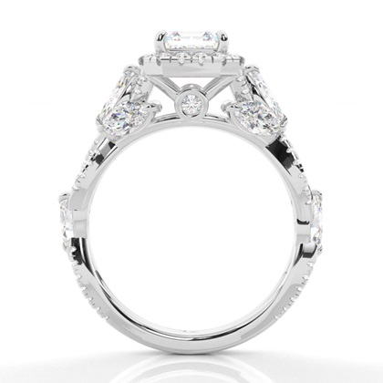 Krappenbesetzter Diamant-Verlobungsring