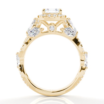 Krappenbesetzter Diamant-Verlobungsring