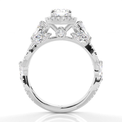 Krappenbesetzter Diamant-Verlobungsring