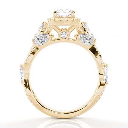 Krappenbesetzter Diamant-Verlobungsring