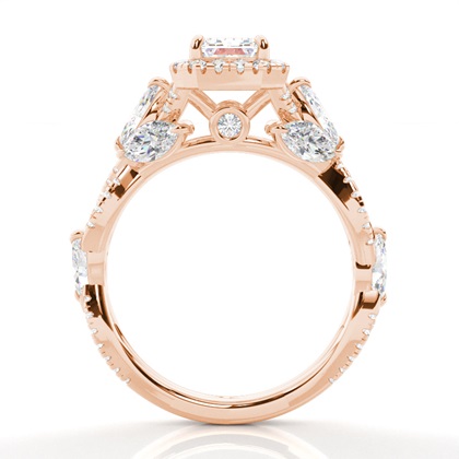 Krappenbesetzter Diamant-Verlobungsring