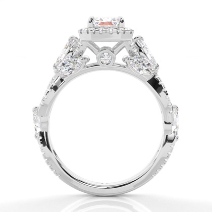 Krappenbesetzter Diamant-Verlobungsring