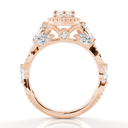 Krappenbesetzter Diamant-Verlobungsring