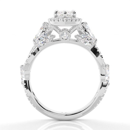 Krappenbesetzter Diamant-Verlobungsring