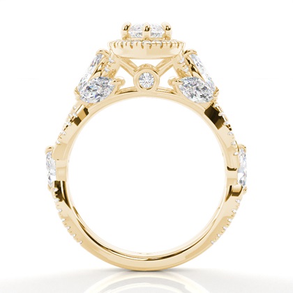 Krappenbesetzter Diamant-Verlobungsring