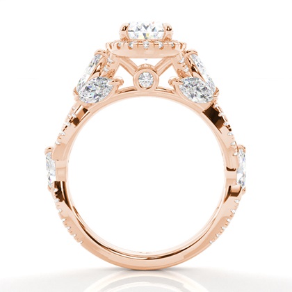 Krappenbesetzter Diamant-Verlobungsring