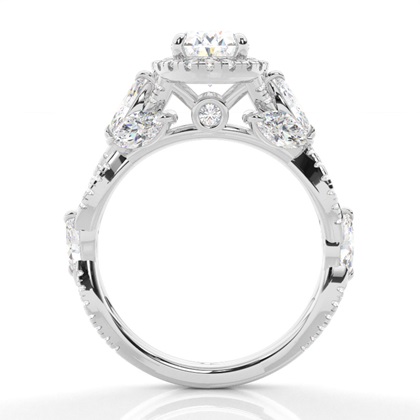 Krappenbesetzter Diamant-Verlobungsring