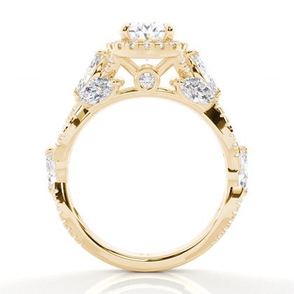 Krappenbesetzter Diamant-Verlobungsring