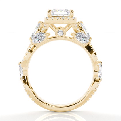 Krappenbesetzter Diamant-Verlobungsring