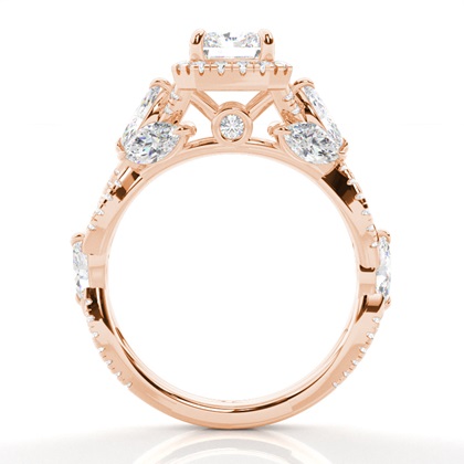 Krappenbesetzter Diamant-Verlobungsring