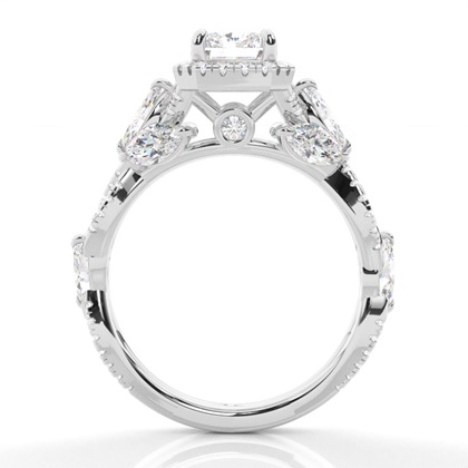 Krappenbesetzter Diamant-Verlobungsring