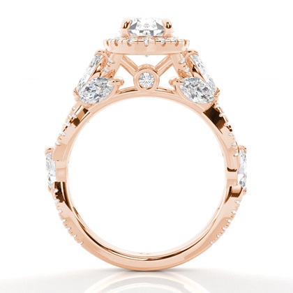 Krappenbesetzter Diamant-Verlobungsring