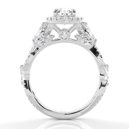 Krappenbesetzter Diamant-Verlobungsring