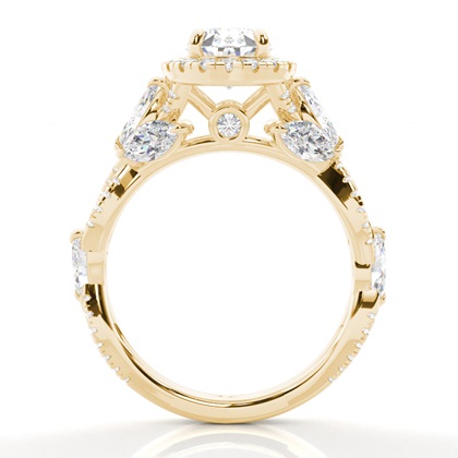 Krappenbesetzter Diamant-Verlobungsring