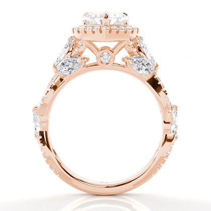 Krappenbesetzter Diamant-Verlobungsring