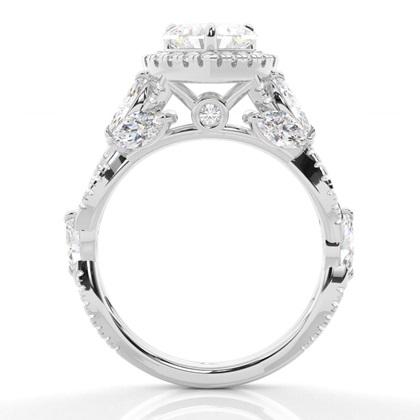 Krappenbesetzter Diamant-Verlobungsring