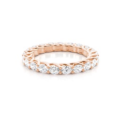 Ovaler Diamant-Ehering in Krappenfassung