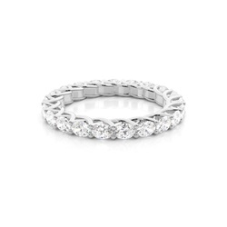Ovaler Diamant-Ehering in Krappenfassung
