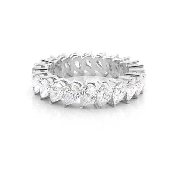 Prong Setting Pear Diamond Womens Wedding Ring