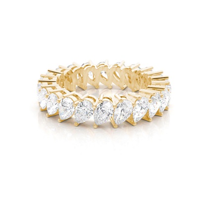 Prong Setting Pear Diamond Womens Wedding Ring