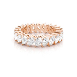 Prong Setting Pear Diamond Womens Wedding Ring