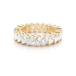 Prong Setting Pear Diamond Womens Wedding Ring