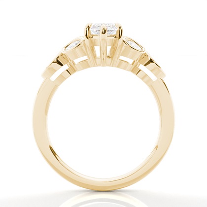 Krappenbesetzter Diamant-Verlobungsring