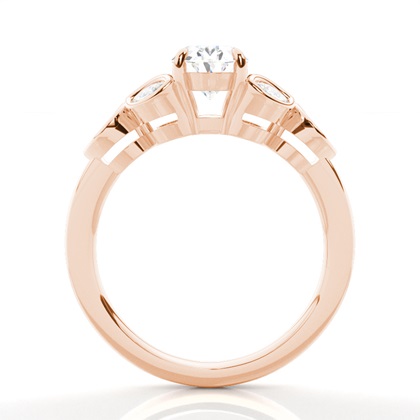 Krappenbesetzter Diamant-Verlobungsring