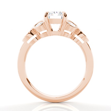 Krappenbesetzter Diamant-Verlobungsring